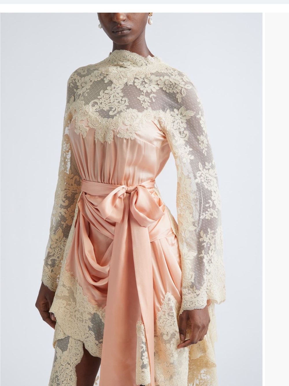 Zimmermann Hypnotic Drape Lace & Satin Dress - Picture 9 of 10